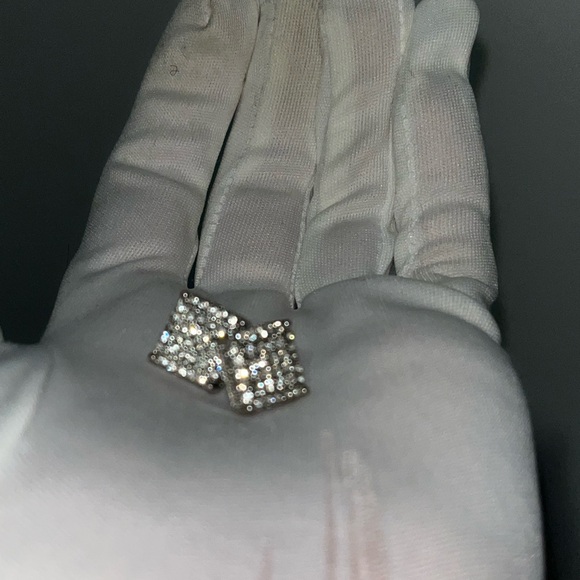 BRAND NEW SILVER DIAMOND EARRINGS‼️ - Picture 10 of 13